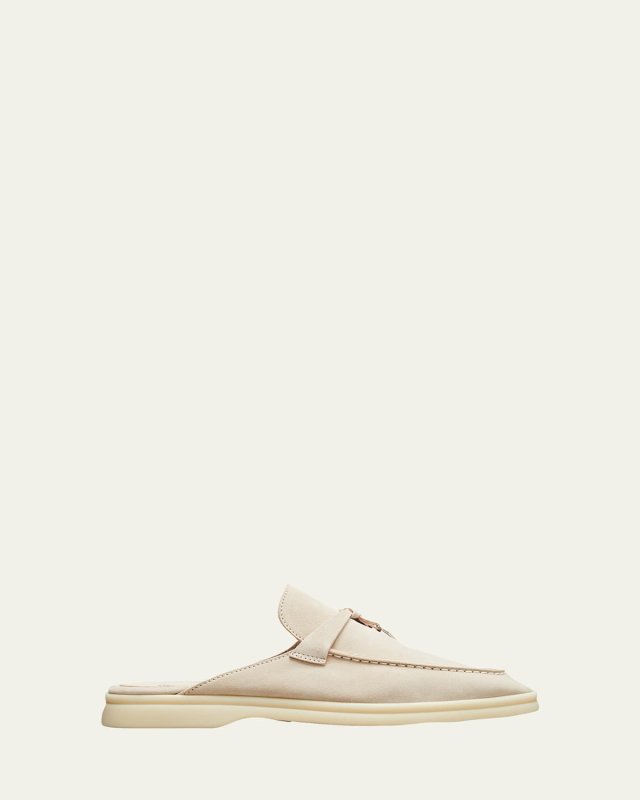 Babouche Charms Walk Suede Mule Loafers